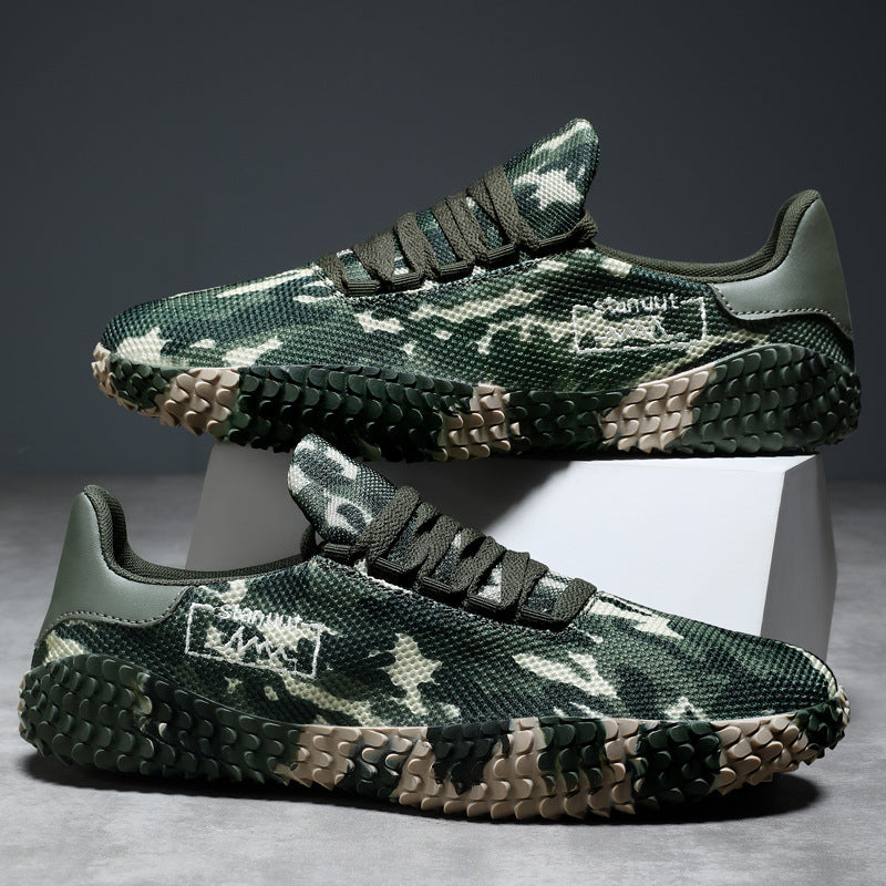 Spring and Summer Flying Woven Casual Shoes Large Men's Shoes Beathable Korean Forrest Gump Sneakers