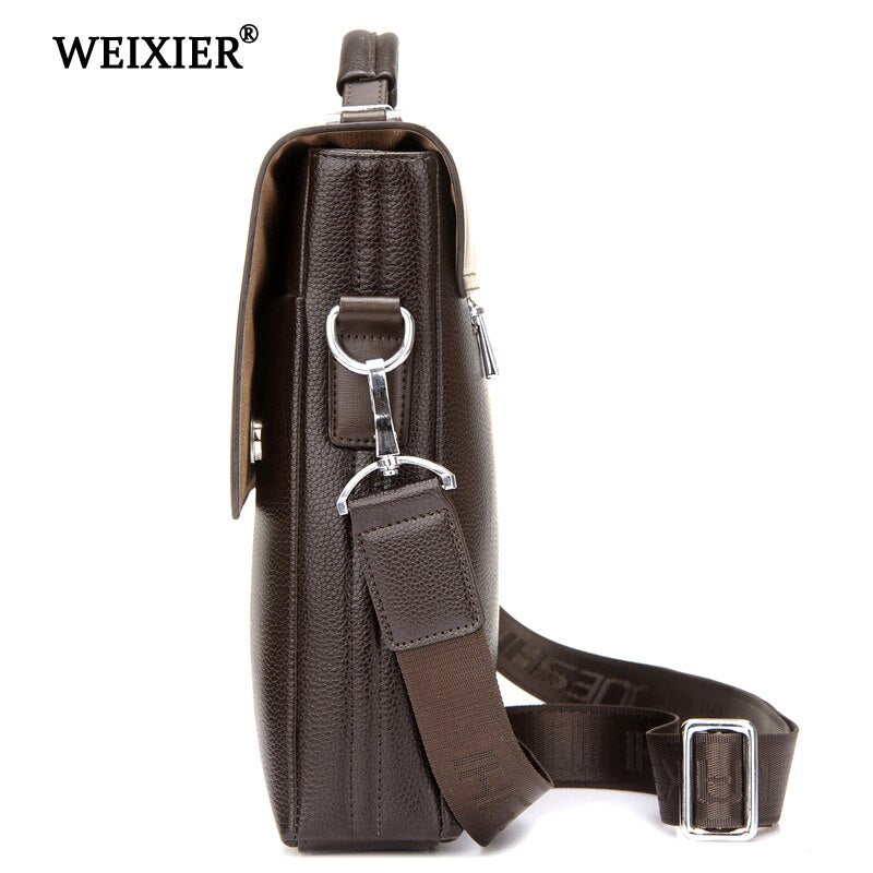 WEIXIER Brand Men High Quality Microfiber Synthetic Leather Tote Fashion Male Bag Messenger Business Handbag Laptop Shoulder Bag