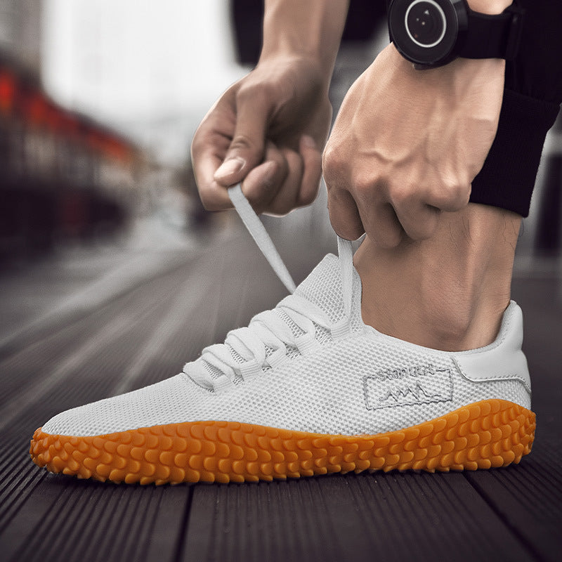 Spring and Summer Flying Woven Casual Shoes Large Men's Shoes Beathable Korean Forrest Gump Sneakers