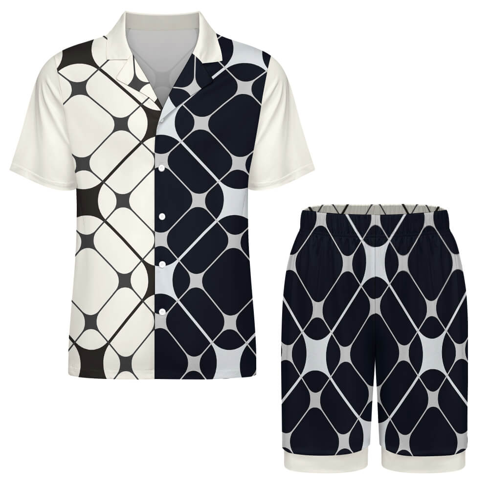 Ice silk Short sleeved pajama set