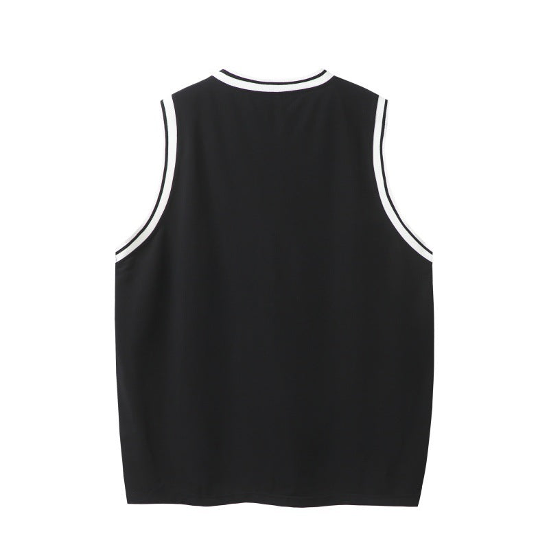 Letter printed contrasting sleeveless camisole