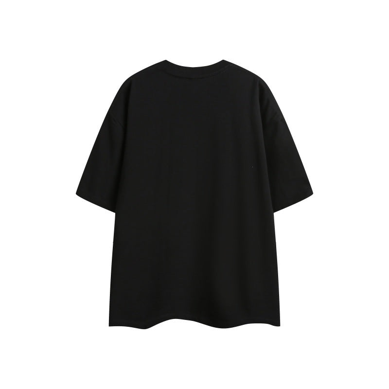Portrait fun printed round neck loose short sleeved T-shirt