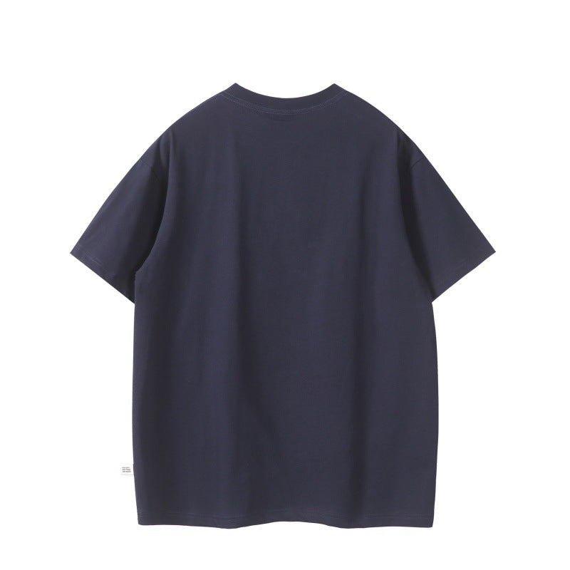 Letter print casual loose men's and women's short sleeves