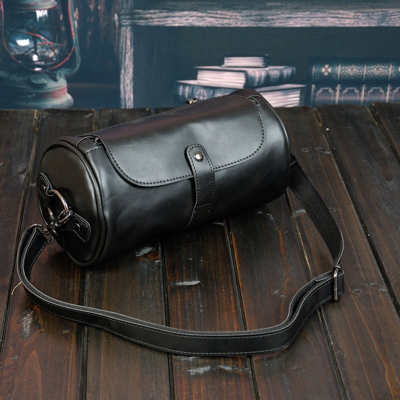 Fashionable Single Shoulder Cylinder Bag Retro Trendy and Personalized Creative Cylinder Bag