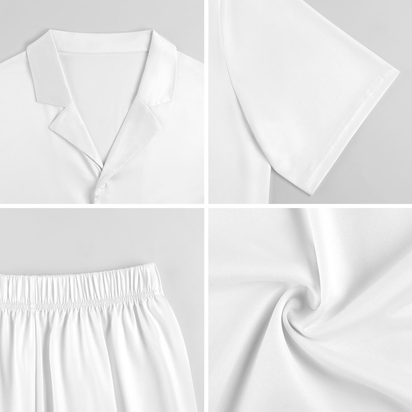 Ice silk Short sleeved pajama set