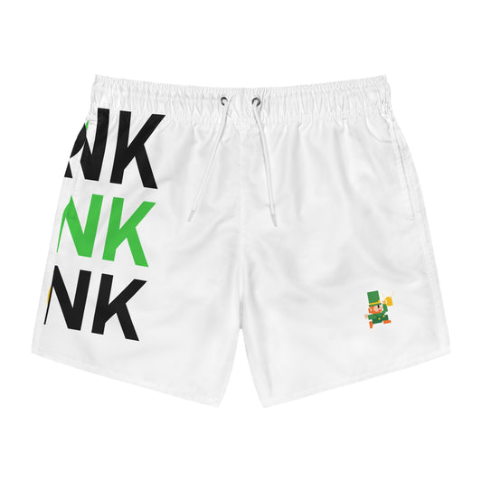 Bold Monochrome Swim Trunks for Summer Fun, Beach Wear, Vacation Style, Pool Party Attire, Hot Weather Comfort, Fun Outdoor Activities