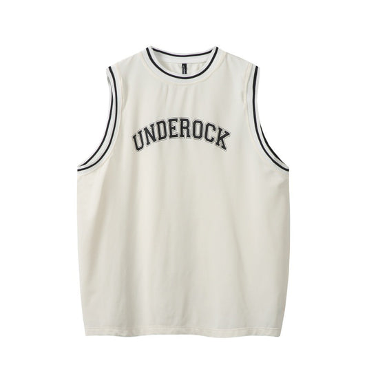 Letter printed contrasting sleeveless camisole